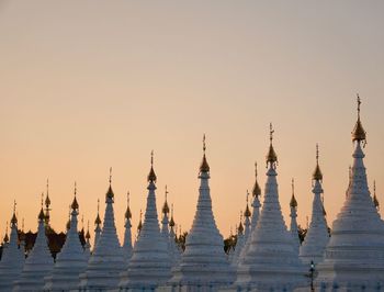 Panoramic view of temple building against sky