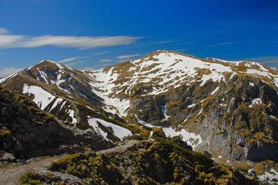 Tatra mountains poland, tatra mountains against the blue sky.