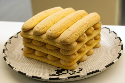 Light sweet egg biscuits called savoyards for desserts