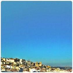 Buildings against blue sky