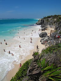 Group of people on beach