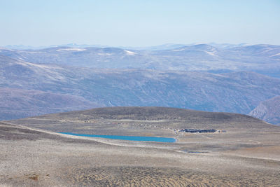 Scenic view of desert against sky