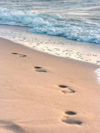 Footprints on beach