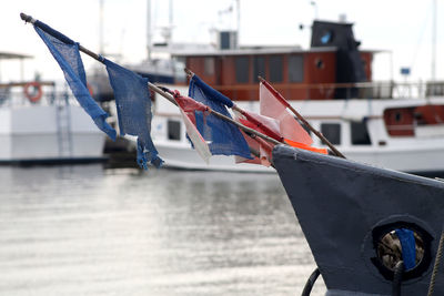 Close-up of flag against built structure