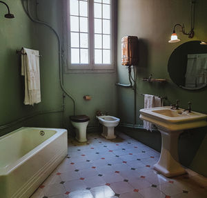 Interior of bathroom at home