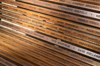 Full frame shot of books in shelf