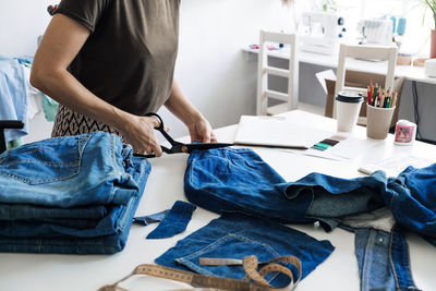 Reuse, repair, upcycle. sustainable fashion, circular economy. denim upcycling ideas, repair and