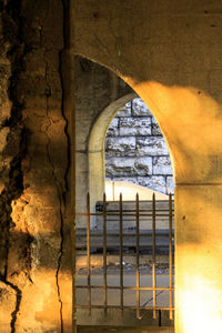 Close-up of window of building