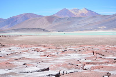 View of lake with mountain in background