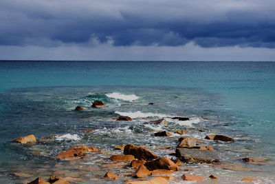 Scenic view of sea against sky