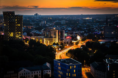 Skyline hamburg reeperbahn 