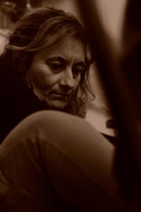 Close-up portrait of young woman