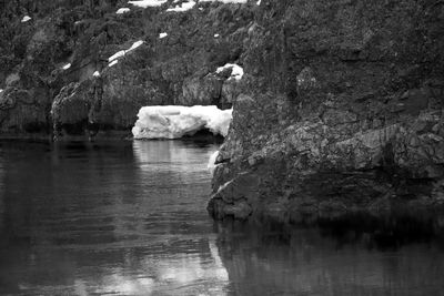 Rock on lake