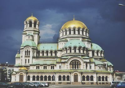 View of cathedral against sky in city