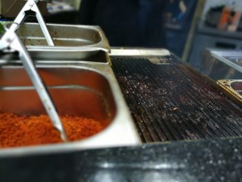 Close-up of food on table