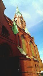 Low angle view of church against sky