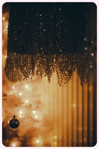 Defocused image of illuminated lights