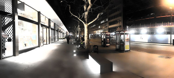 Illuminated street light at night