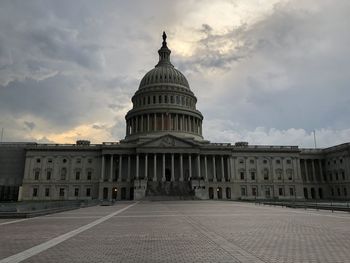 View of historic building against cloudy sky