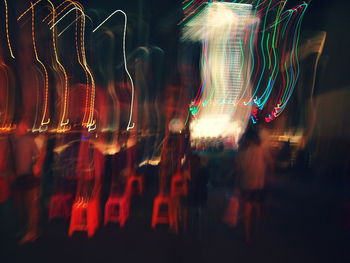 Light trails in city at night