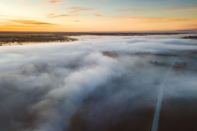 View of sea against cloudy sky