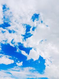 Low angle view of clouds in sky