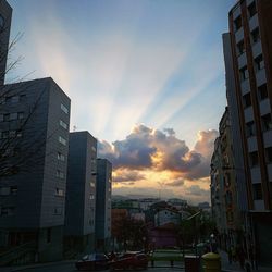 City at sunset