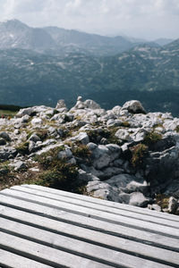 Scenic view of rocky mountains