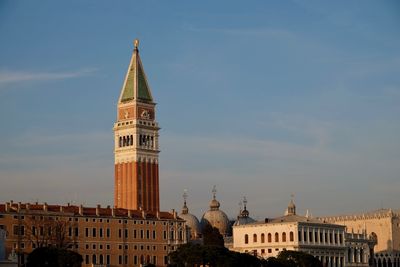 View of historic building against sky in city