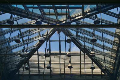 Low angle view of skylight