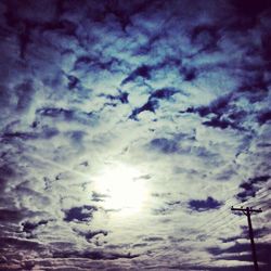 Low angle view of cloudy sky