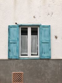 Closed window of building