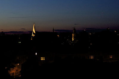 View of cityscape at night