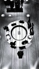 Close-up of woman in dark