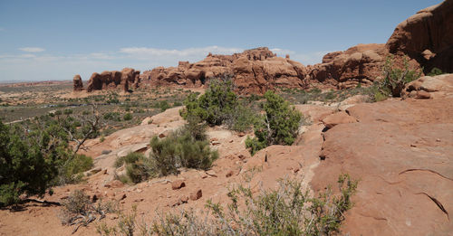 Scenic view of desert against sky