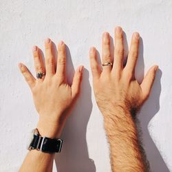 Close-up of man hand