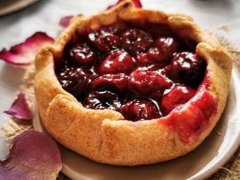 Close-up of dessert in plate