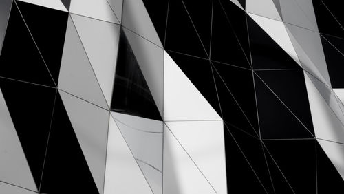 Low angle view of modern building against clear sky