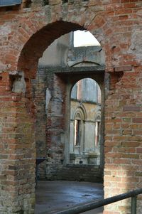 Archway of old building