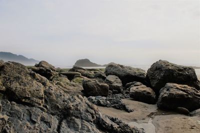 Rock formations against sky