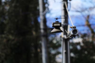 Close-up of security camera