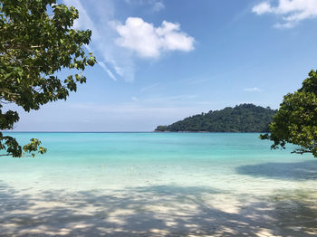 Scenic view of sea against sky