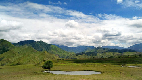 Scenic view of landscape against sky