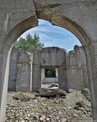 Abandoned built structure against sky