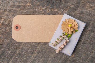 High angle view of fruits on cutting board