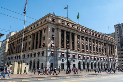 Group of people in front of building