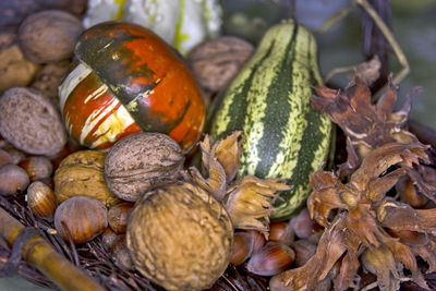 Full frame shot of pumpkins