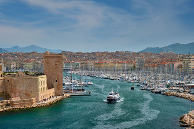 Marseille old port with yachts marseille, france