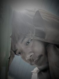 Close-up portrait of young woman