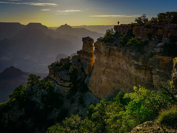 Rock formations at sunset